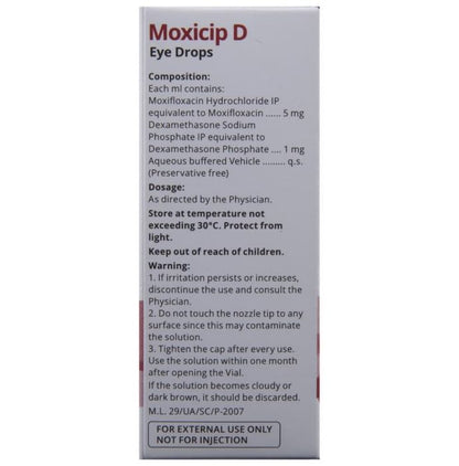Moxicip D Eye Drop