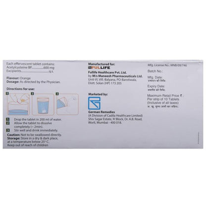 Mucotab ET Tablet Orange Sugar Free