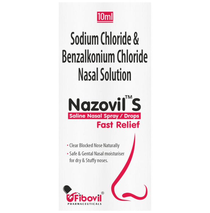 Nazovil S Saline Nasal Spray/Drops - Classic Derma