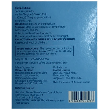 Basalog 100IU/ml Refill Cartridge