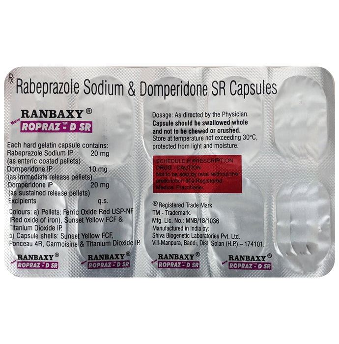 New Ranbaxy Ropraz-D SR Capsule - Classic Derma