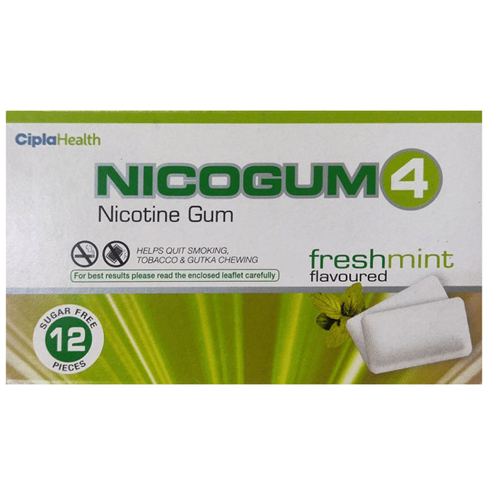 Nicogum 4 Nicotine Gum Chewing Gums Fresh Mint Sugar Free - Classic Derma