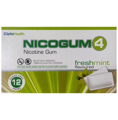 Nicogum 4 Nicotine Gum Chewing Gums Fresh Mint Sugar Free - Classic Derma