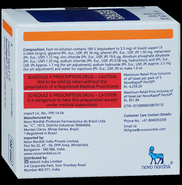 Novorapid Penfill (3ml Each)