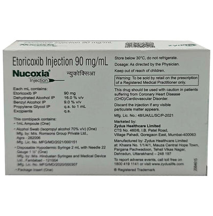 Nucoxia 90mg Injection
