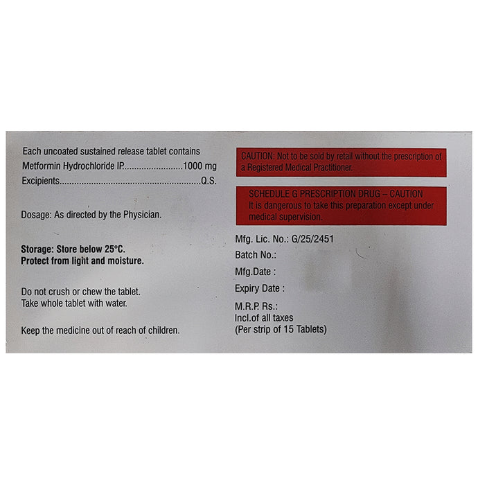 Obimet SR 1gm Tablet