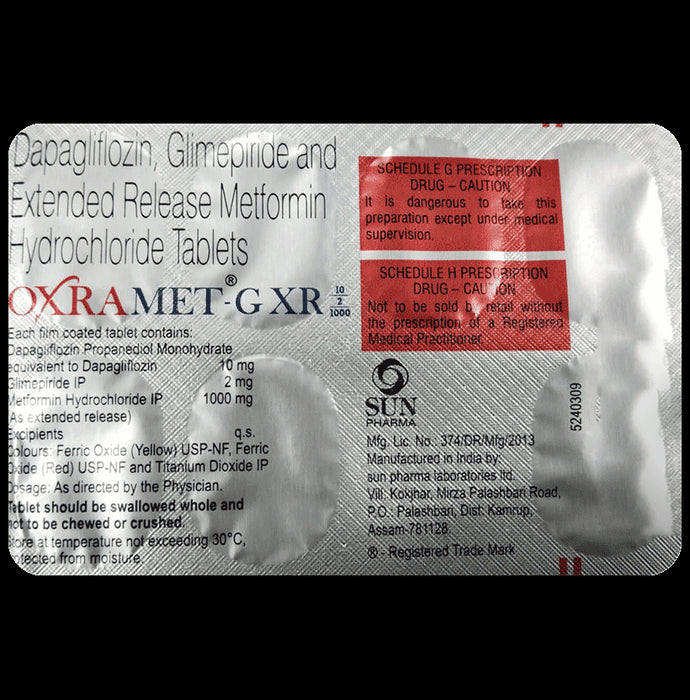 Oxramet G 10/2/1000 Tablet XR