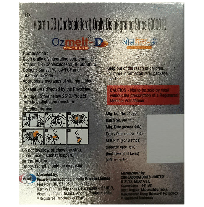 Ozmelt-D Orally Disintegrating Strip