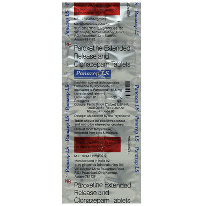 Panazep LS 12.5mg/0.25mg Tablet