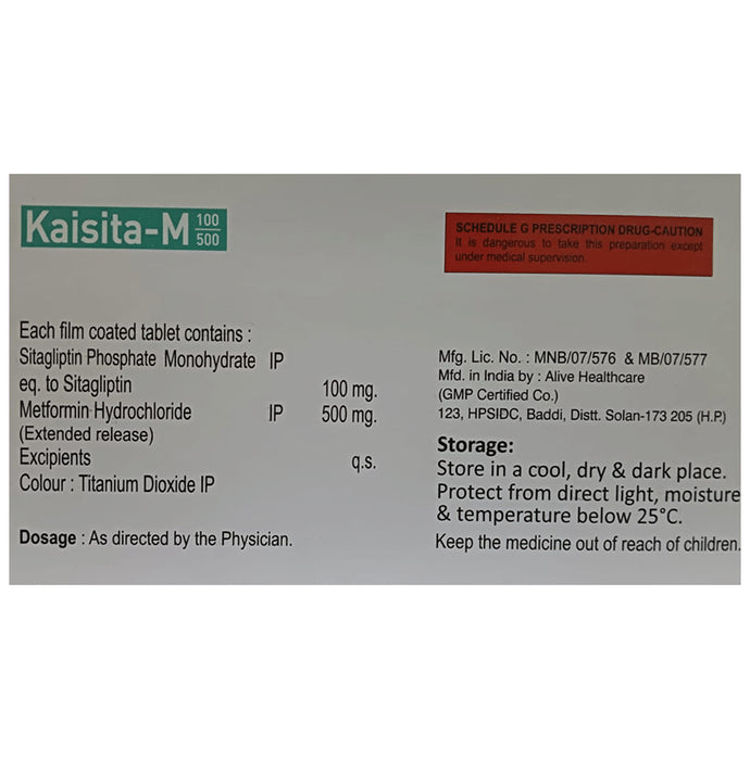 Kaisita-M 100/500 Tablet ER