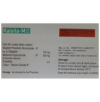 Kaisita-M 100/500 Tablet ER