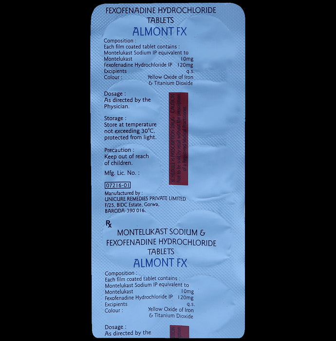 Almont FX 10mg/120mg Tablet