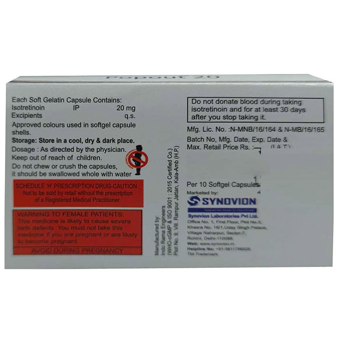 Popout 20mg Capsule