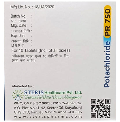 Potachloride PR 750 Tablet