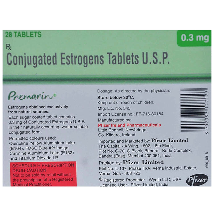 Premarin 0.3mg Tablet