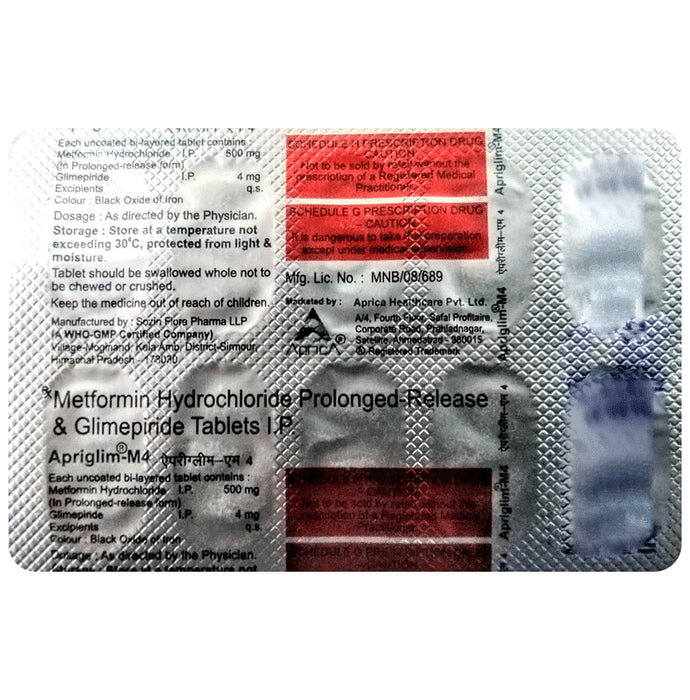 Apriglim-M 4 Tablet PR - Classic Derma