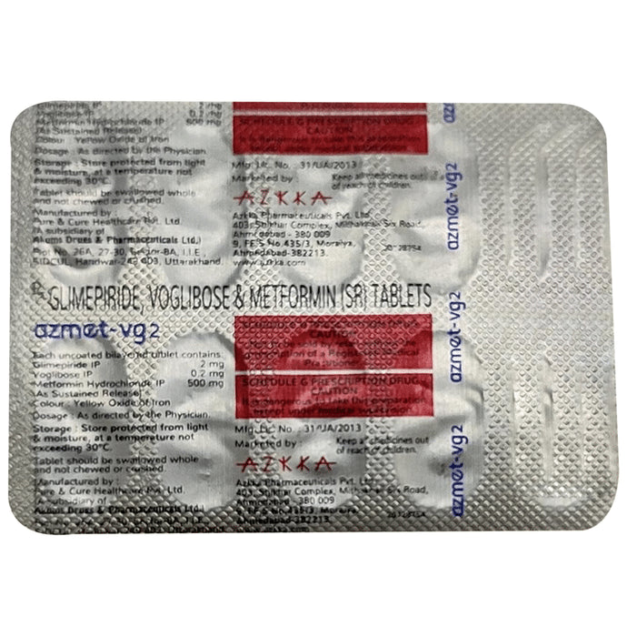 Azmet-VG 2mg/500mg/0.2mg Tablet SR