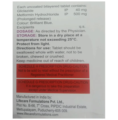 Prizide-M 40mg/500mg Tablet