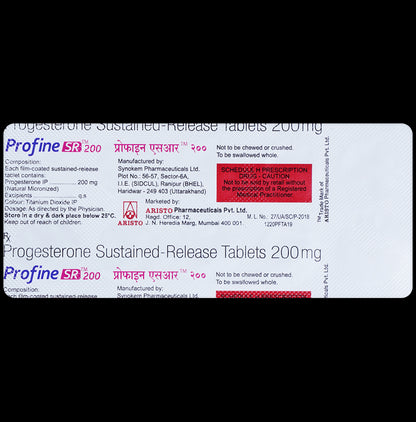 Profine SR 200 Tablet