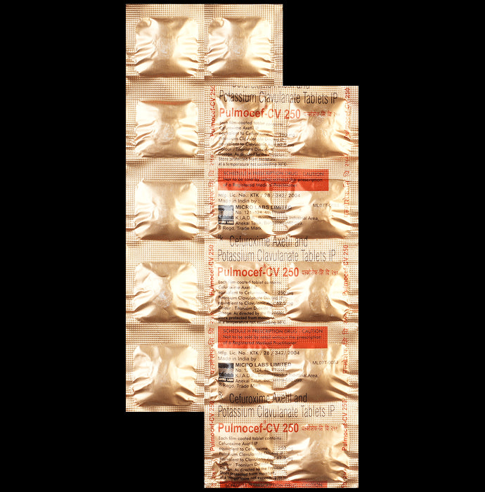 Pulmocef CV 250mg/62.50mg Tablet - Classic Derma