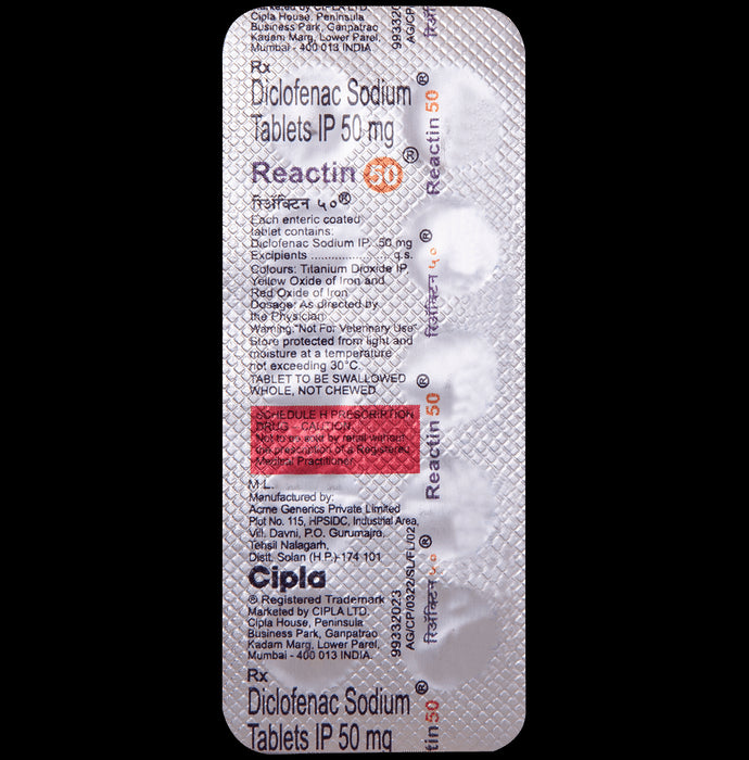 Reactin 50mg Tablet