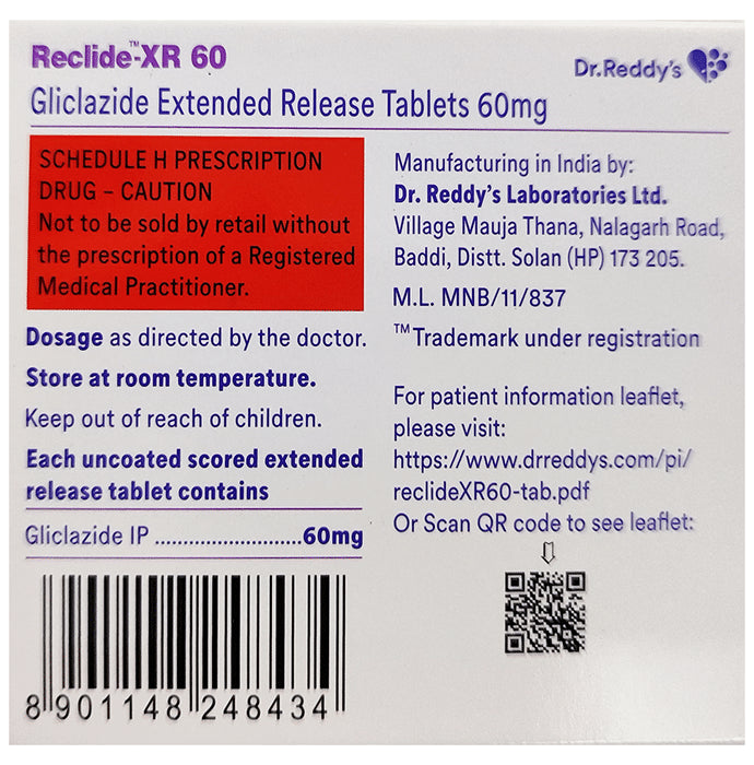 Reclide -XR 60 Tablet