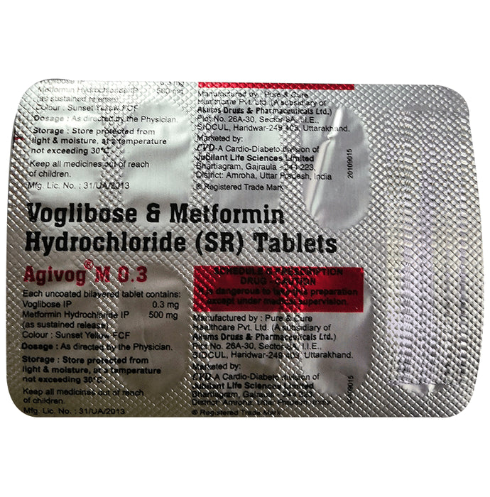 Agivog M 0.3 Tablet SR - Classic Derma