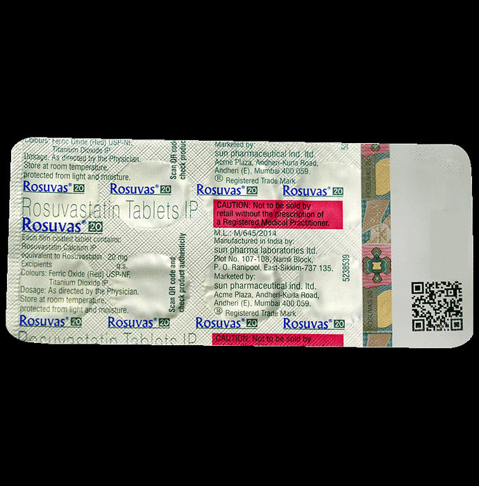 Rosuvas 20 Tablet