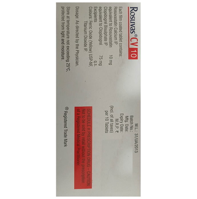 Rosuvas CV 10 Tablet