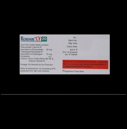 Rosuvas CV 20mg/75mg Tablet