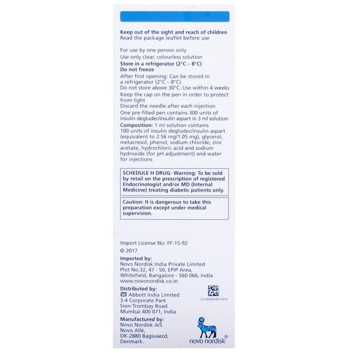 Ryzodeg 100IU/ml Flextouch