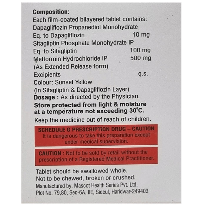 S24-DM 10mg/500mg/100mg Tablet