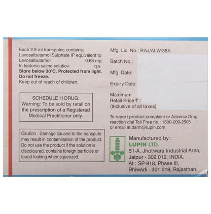 Salbair Neb 0.63 Transpules