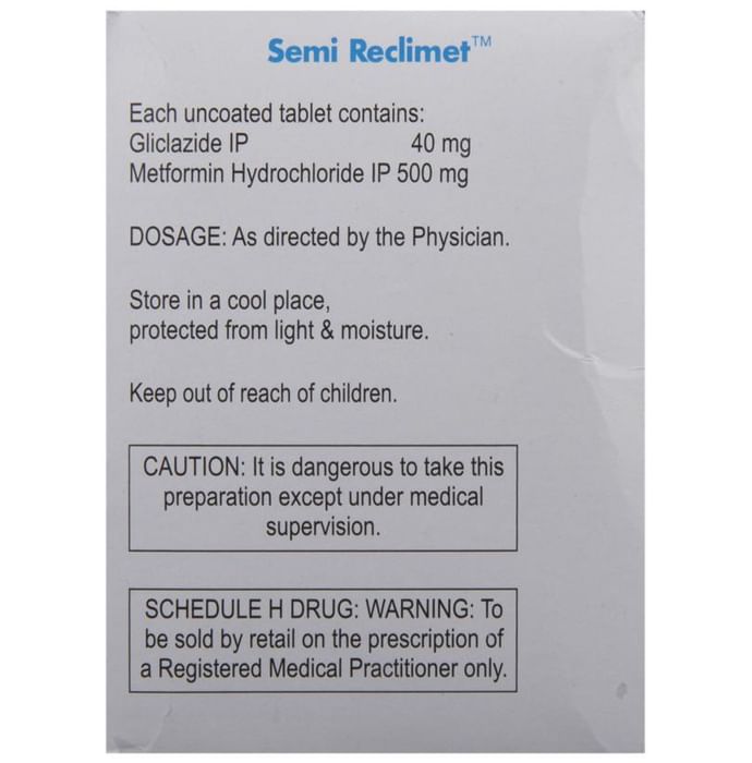 Semi Reclimet 40mg/500mg Tablet