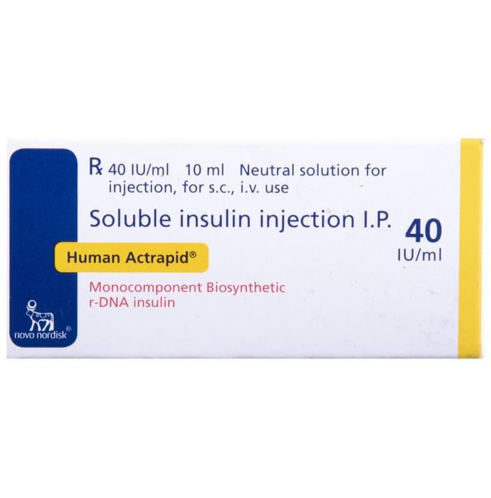 Human Actrapid 40IU/ml Solution for Injection - Classic Derma