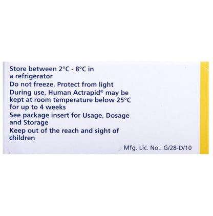 Human Actrapid 40IU/ml Solution for Injection