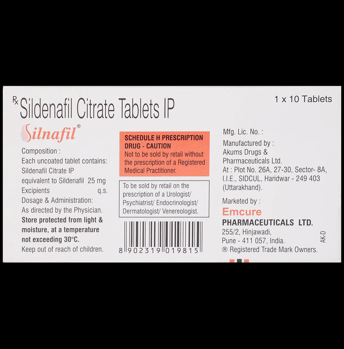Silnafil 25mg Tablet