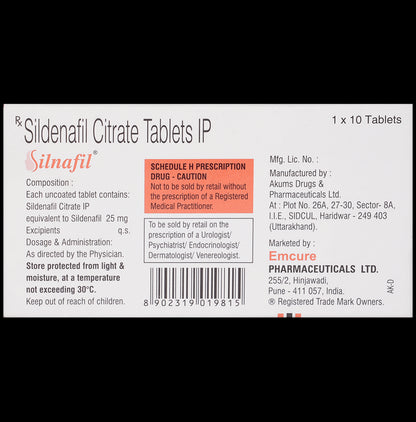 Silnafil 25mg Tablet