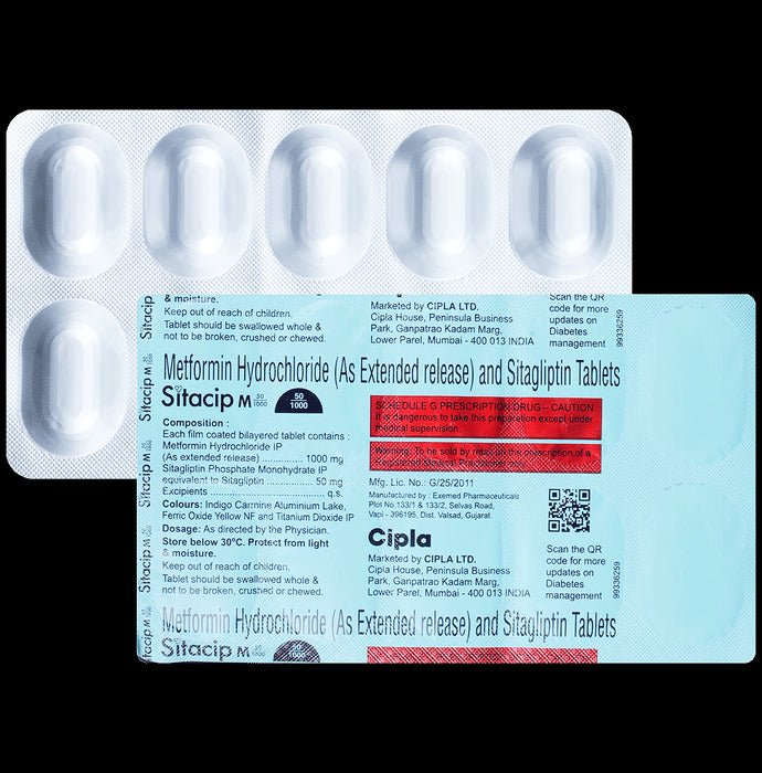 Sitacip M 50/1000 Tablet ER - Classic Derma