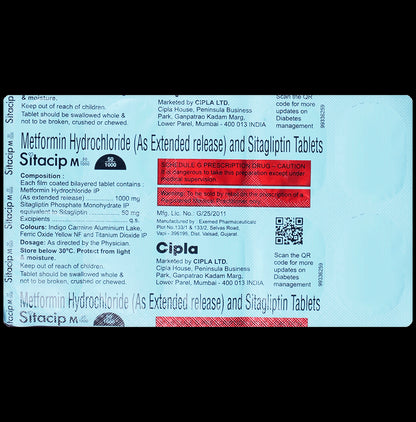 Sitacip M 50/1000 Tablet ER