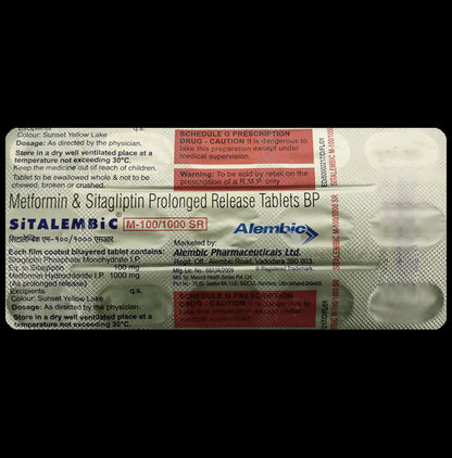 Sitalembic M 100/1000 SR Tablet - Classic Derma