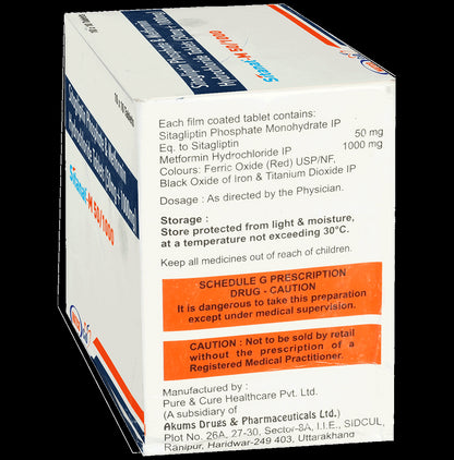 Sitanat M 50mg/1000mg Tablet