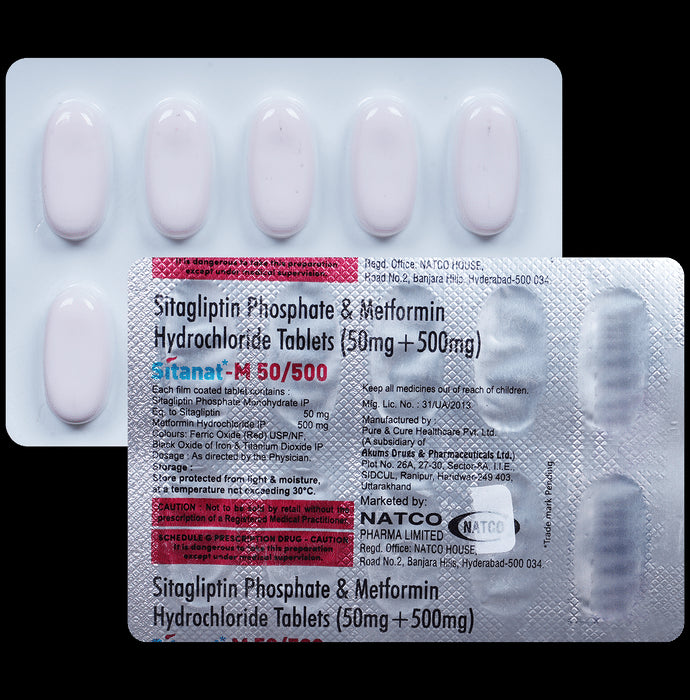 Sitanat M 50mg/500mg Tablet - Classic Derma