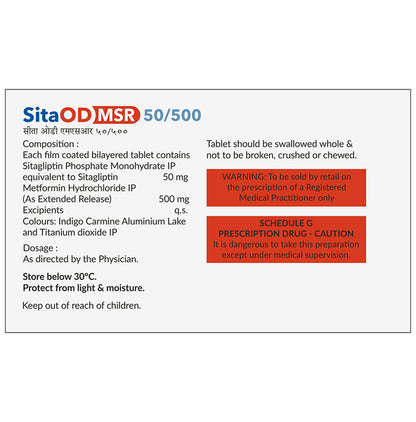 SitaOD MSR 50/500 Tablet