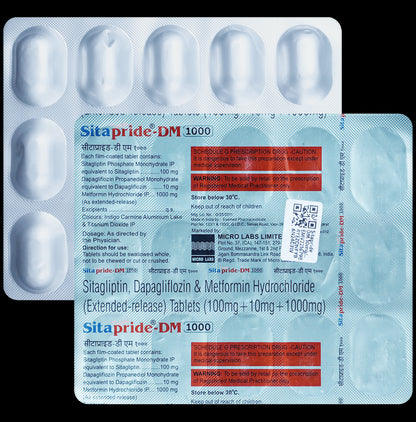 Sitapride DM 10mg/1000mg/100mg Tablet - Classic Derma