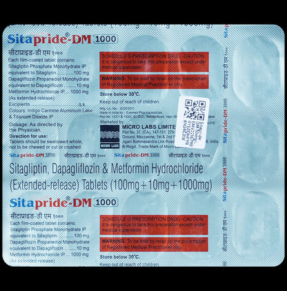 Sitapride DM 10mg/1000mg/100mg Tablet