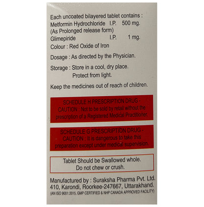 Sugatab-M 1 Tablet PR