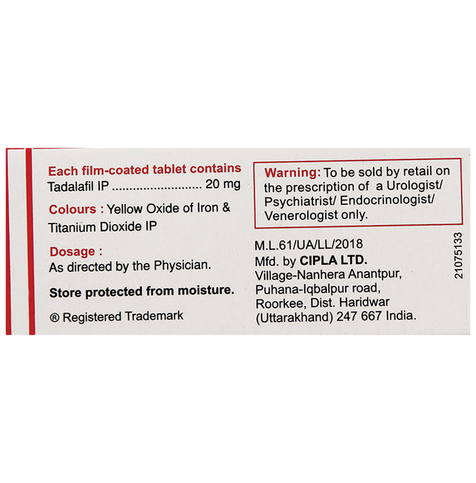 Tadacip 20 Tablet