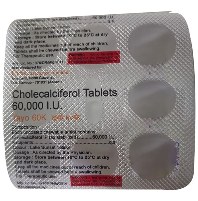 Tayo 60K Cholecalciferol Tablet | Flavour Orange - Classic Derma