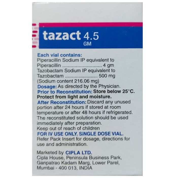 Tazact 4.5gm Injection